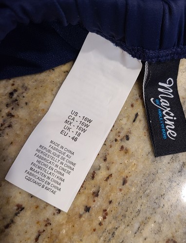 New! MAXINE OF HOLLYWOOD Size 16W MW6NK51 NAVY SOLID JOGGER SHORTS w/Briefs - Picture 13 of 15