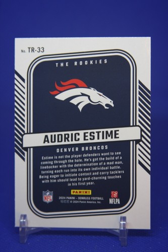2024 Panini Donruss - The Rookies Audric Estime #TR-33 (RC) - Picture 2 of 2