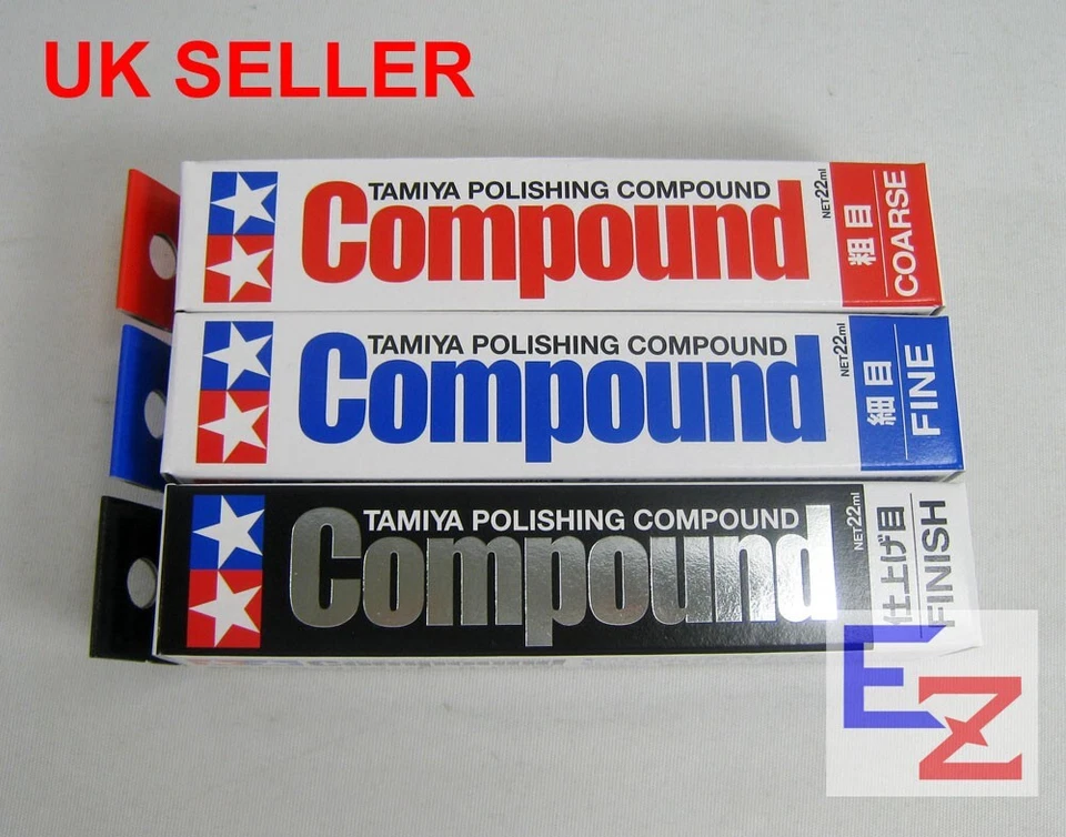 Tamiya Poliermasse Combo grobe feine Oberfläche 87068 87069 87070 22ml