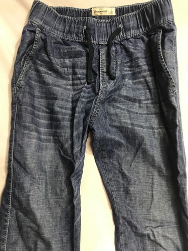 ABERCROMBIE Kids  Pull Up Jogger Draw String Jeans Size Large - Picture 2 of 9