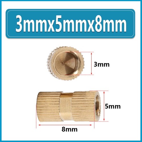 M3 M4 M5 M6 M8 Brass Melt Injection Moulding Knurl Insert Nut Solid Embedded Nut - Picture 20 of 69