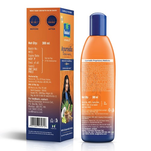 Parachute Advanced Ayurvedic Coconut Non Sticky Hair Oil 45ML - 300ML- Free Ship - Picture 9 of 17