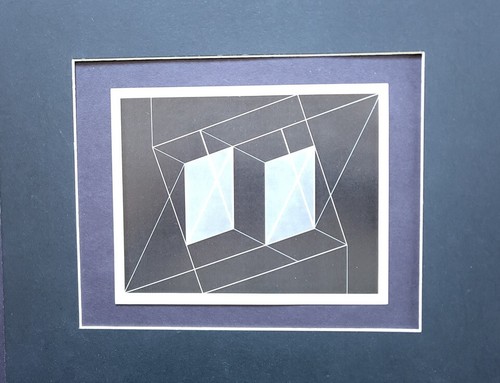 Josef Albers Transformation of a Scheme No.9 Matted b/w Offset Lithograph 1961 - Picture 1 of 2