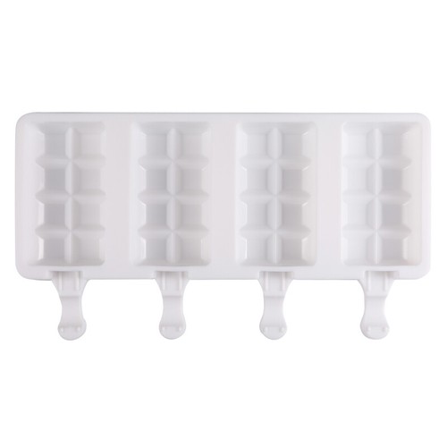 3Pack Silicone Frozen Ice Cream 4-Cell Popsicle Mold Ice Pop Maker w/ 150 Sticks - Picture 8 of 12