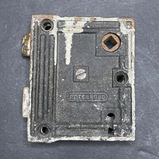 Antique c1890s Door Knob Mechanism Hardware Handle Forged Steel Peterboro X02