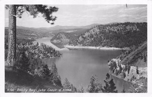 RPPC-ID-Idaho-LAKE-COEUR-D-039-ALENE-BEAUTY-BAY-c1940-039-s-Ross-Hall-Photo-Postcard
