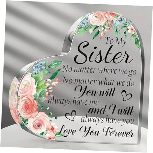 Gifts for Sister - Engraved Acrylic Plaques Desk Decorations Unique Green - Bild 1 von 8