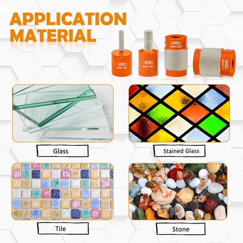 Diamond Stained Glass Grinding Heads Glass Grinder Bit Vacuum Brazed Sanding Bit - Bild 4 von 18