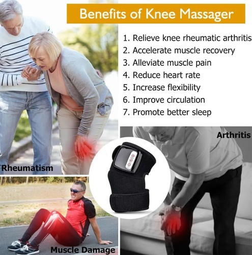 Electric Heating Knee Pad Massager Wrap Support Brace Arthritis Pain Relief USA - Picture 16 of 18