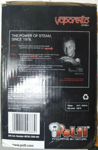 Polti Vaporetto Easy Handheld Steam Sanitizing Disinfecting Cleaning System New - Picture 2 of 5