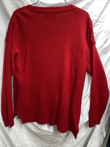 Vintage Ugly Christmas Tree Sweater Red Karen Scott Sweater Gifts Size Large - Bild 4 von 4
