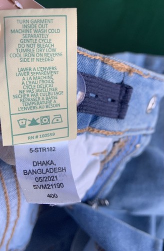 7 For All Mankind Jeans Bottoms Toddler Children's Size 4T Light Wash Blue Denim - Picture 6 of 9