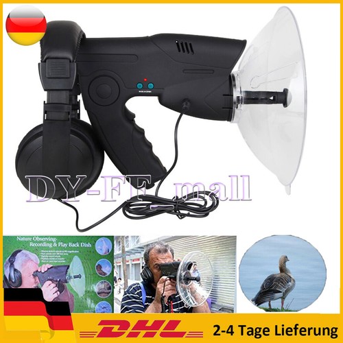 Geräuschverstärker 100 Meter Richtmikrofon Zieloptik 8 Sek. Aufnahme Abhörgerät - Bild 4 von 15