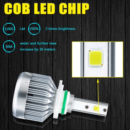 9145 9140 H10 LED Fog Driving Light Bulb Lamps Super White 6000LM 6000K COB 2X - Picture 4 of 12