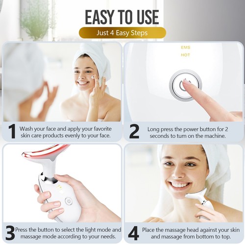 7 in One Red Light Therapy Anti Aging Face Massager Electric Face Lift Device - Picture 6 of 7