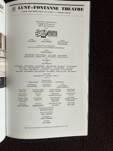 Charlie and the Chocolate Factory Playbill OBC Signed Autographed Cast (NO C.B) - Picture 3 of 9