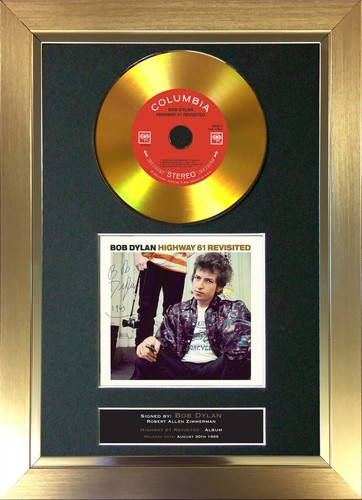 GOLD DISC BOB DYLAN Highway 61 Revisited Signed Autograph Mounted Print A4 143 - Picture 3 of 10