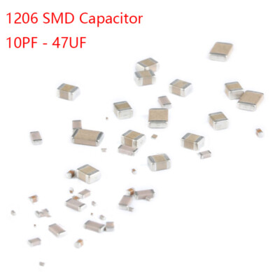 10pcs 1206 10PF - 47UF SMD Capacitor SMT Ceramic Surface Mount Chip Capacitors