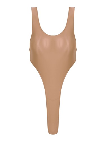 Damen Glanz Einteiler Tank Body Hochgeschnitten Tangas Turnanzug Bikini Badeanzug - Bild 75 von 93