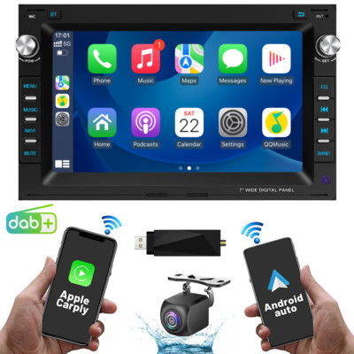 DAB+Android 15 Autoradio GPS Carplay Für VW Polo 9N Golf Jetta MK4 Passat+Kamera