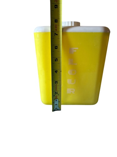 Ancien bidons Lustro Ware jaune ensoleillé avec couvercle made in USA années 50. 4 pièces - Photo 2/10