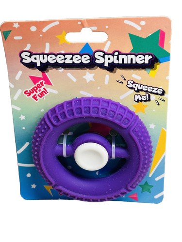 Squeezee Spinner 2 In 1 Fidget Toy-Purple/White-Brand New-SHIPS N 24 HOURS - Picture 2 of 4