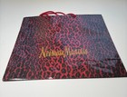 Rare VTG Neiman Marcus Christmas  Red Leopard Paper Shopping Bag 16" X 16" X 6"