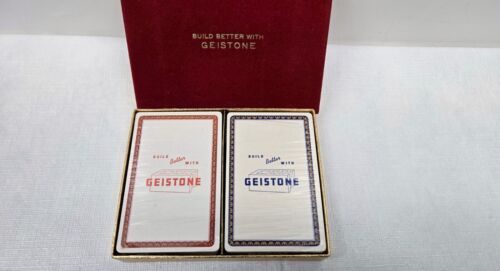 Vintage Sealed Playing Cards 2 Decks Original IRS Tax Stamp Geistone In Box - Bild 8 von 11