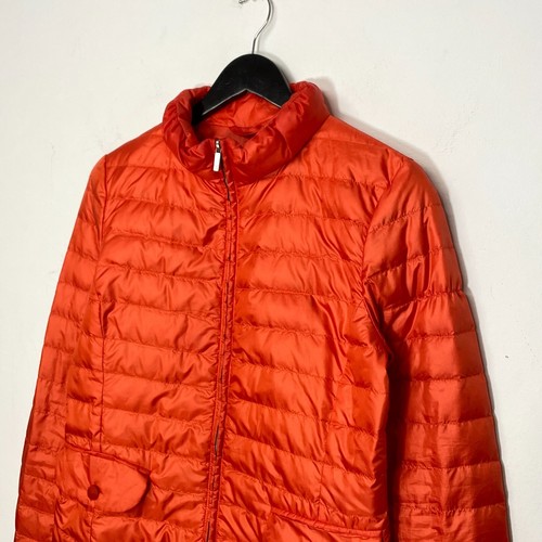 Max Mara Weekend Goose Down Lightweight Puffer Quilted Jacket Size 42 Orange - Picture 2 of 8