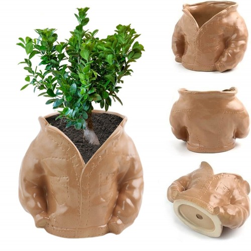 Ceramic Pot Denim Clothes Planter Small Unique Succulent Plant Pots Home Decor