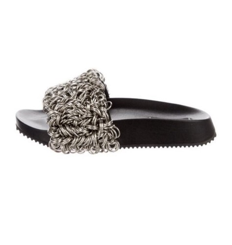 alexander wang leather slide sandals(SIZE6/RETAILPRICE $595/Excellent Condition) - Picture 3 of 5