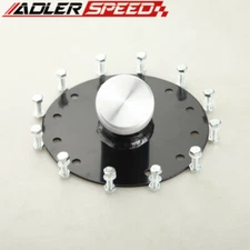 ADLERSPEED Billet 45 Degree Fuel Cell Fast Fill Filler Neck 12 Bolt Flange Black