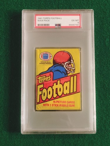1981 Topps Football Wax Pack PSA 6 EX/NM Possible Joe Montana RC