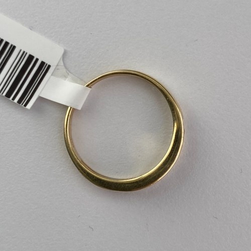 14K GELBGOLD RING RUND & BAGUETTESCHLIFF DIAMANTEN HALB ETERNITY BAND - Bild 6 von 6