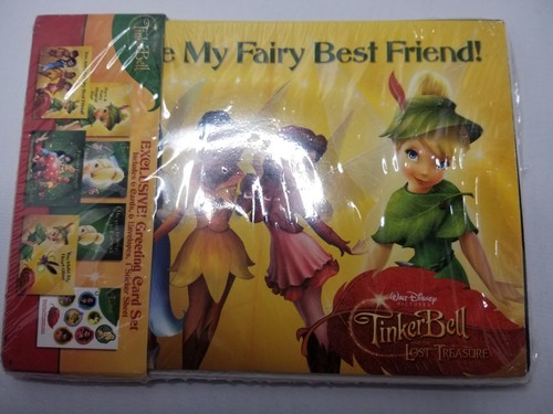 Walt Disney Tinkerbell Exclusive Greeting Card Set NEW SEALED 6 Cards Envelopes - Picture 2 of 8