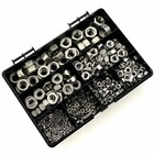 510 ASSORTED PIECE A4 STAINLESS M3 M4 M5 M6 M8 M10 M12 HEXAGON FULL NUTS KIT