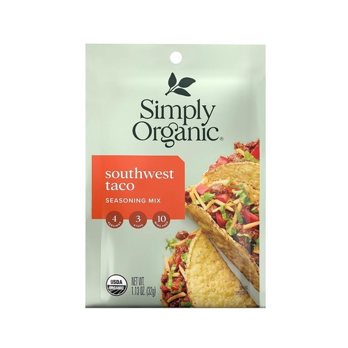 Mezcla de condimentos para tacos Simply Organic Southwest paquete de 1,13 oz - Imagen 1 de 2