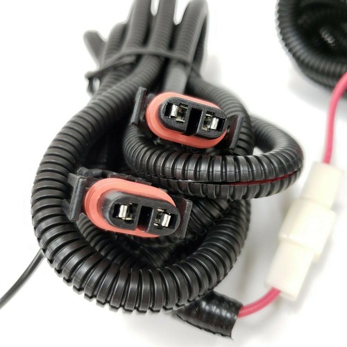6 ft Wiring Harness H11 H8 2 Plugs for Fog Light Rectangle Switch Relay 12V 30A - Picture 2 of 11