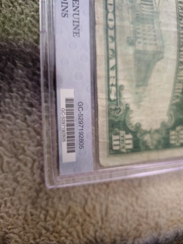 1928 $10 Gold Certificate United States Ten Dollar Bill - Picture 7 of 15