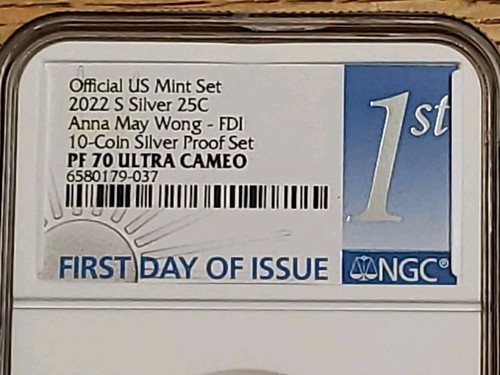 2022 S American Women Anna May Wong Silver Proof Quarter NGC PF70 FDOI - Picture 3 of 6