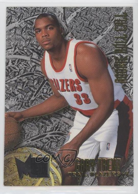 1995-96 Fleer Metal Rookie Roll Call Silver Spotlight Gary Trent #R-9 RC
