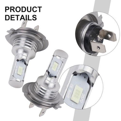 LED Lights 3570 LED 80W 8000LM H7 LED 8000K Headlight Bulbs Kit Ice Blue - Picture 7 of 12