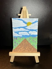 ACEO Original Acrylic Painting Art Card Landscape Miniature Fine Art