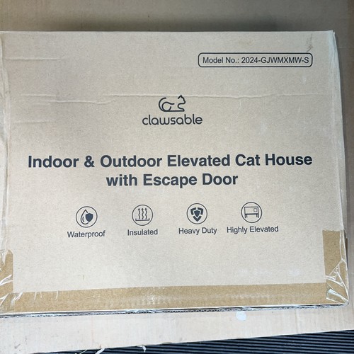 Krallenbares 2 in 1 hoch erhöhtes Katzenhaus mittel wasserdicht strapazierfähig isoliert.