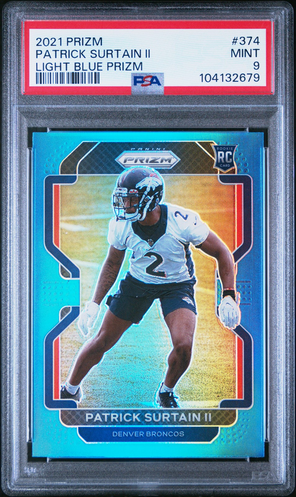 2021 PANINI PRIZM LIGHT BLUE PRIZM #374 PATRICK SURTAIN II PSA 9