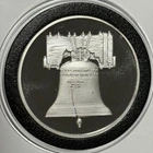 Liberty Bell American Eagle Rare Coin 1 Troy Oz .999 Fine Silver Vintage Round