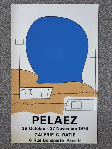Amelia Pelaez - 1976 'Galerie C Ratie' Kubanische Abstrakte Kunst Ausstellung Poster