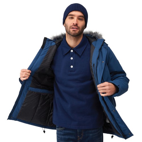 Regatta Mens Salinger IV Waterproof Fur Trim Parka Jacket - Picture 6 of 22