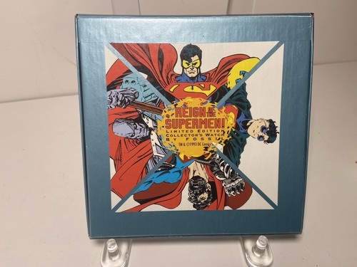 Fossil 1993 Reign Of The Supermen Watch  and  Coin Set Limited Edition New - Picture 15 of 24