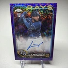 2024 Topps Chrome #RA-JCA Junior Caminero RC Purple Speckle Refractor /299 Auto